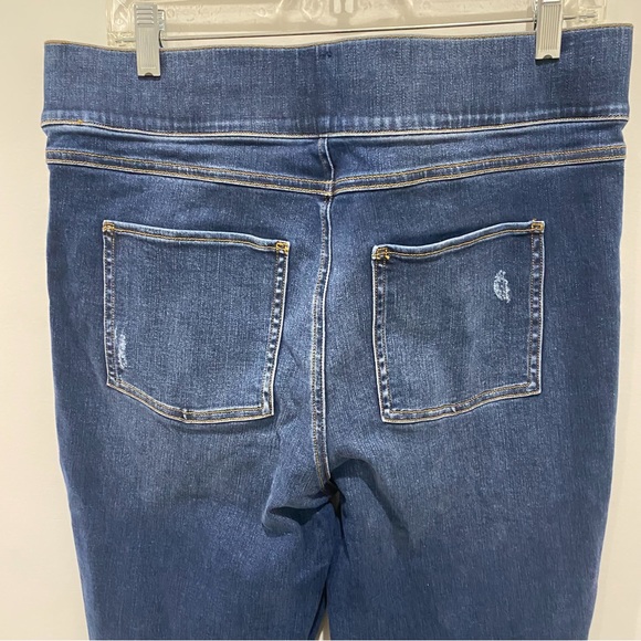 SPANX Blue Distressed Denim Leggings Jeggings Size Small - Picture 5 of 7